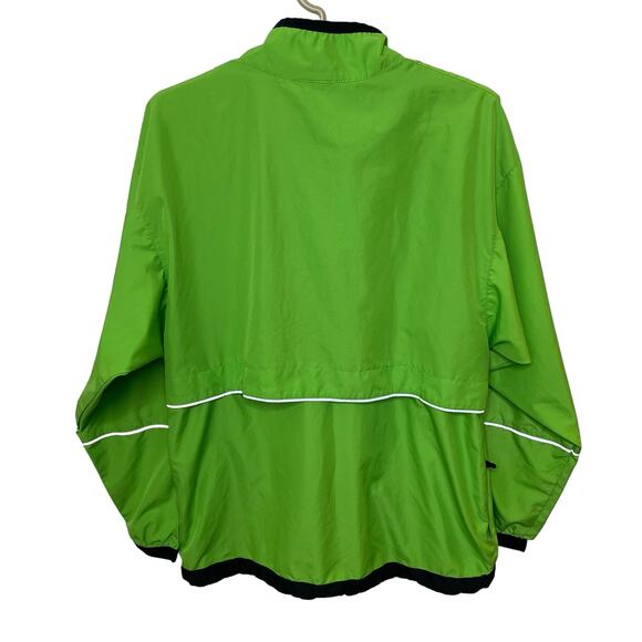 Vintage Y2K Nike Neon Green 1/2 Zip Windbreaker Jacket Running Mens Size Small - Picture 6 of 12
